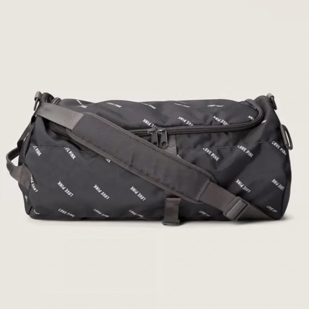 Victoria's Secret Backpack Campus Duffel‎ Bag Grey Love Pink Logo Convertible